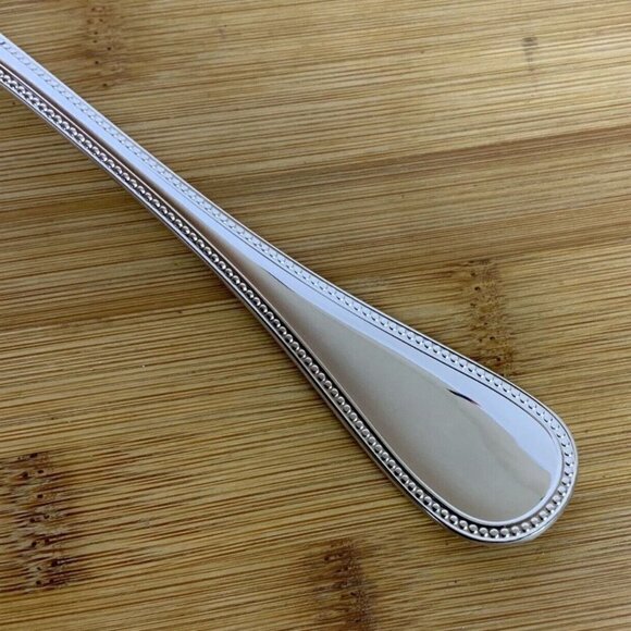 Christofle France Perles ONE Dinner Fork Silverplate Flatware NEW Discontinued - Picture 5 of 7